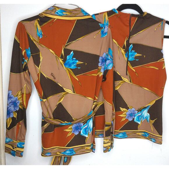 Vintage Knits by Francis X Dagger Collar Blouse Shirt And Tank Top Set Size 10 - Picture 2 of 12